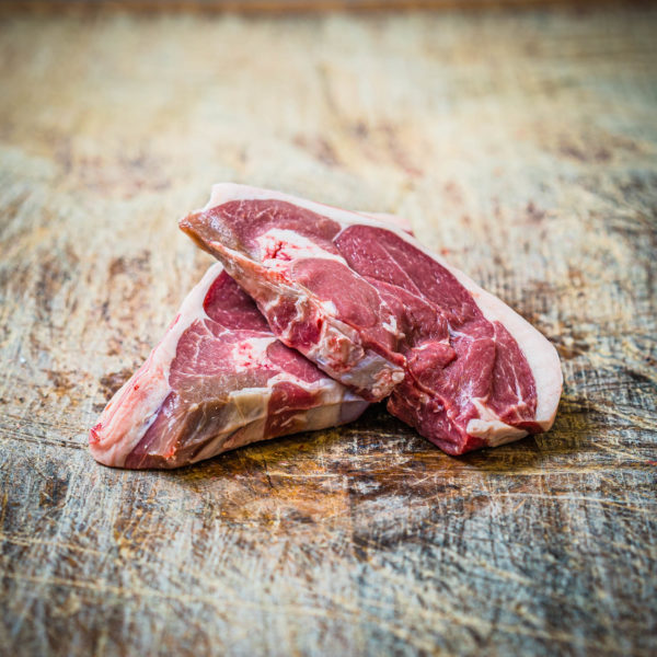 Organic home bred lamb chump chops